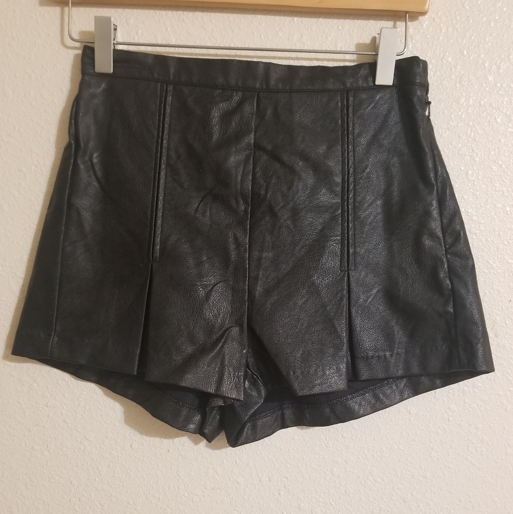 Minkpink faux leather short shorts